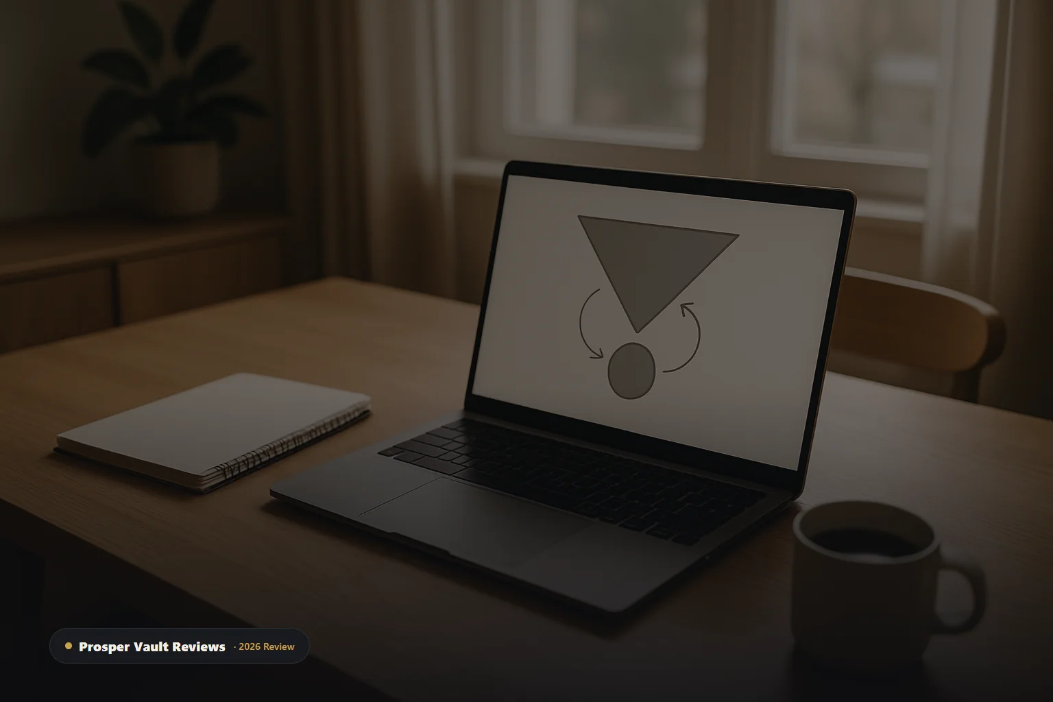 How to start a coaching business - home office desk with laptop showing an abstract funnel diagram