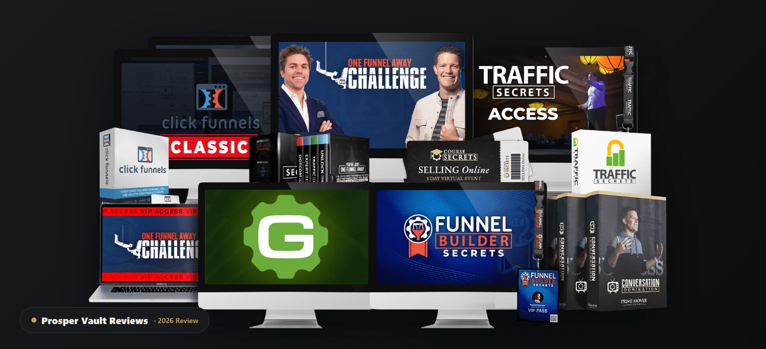 Funnel Builder Secrets by Russell Brunson bundle: ClickFunnels Scale, Traffic Secrets, Conversation Domination