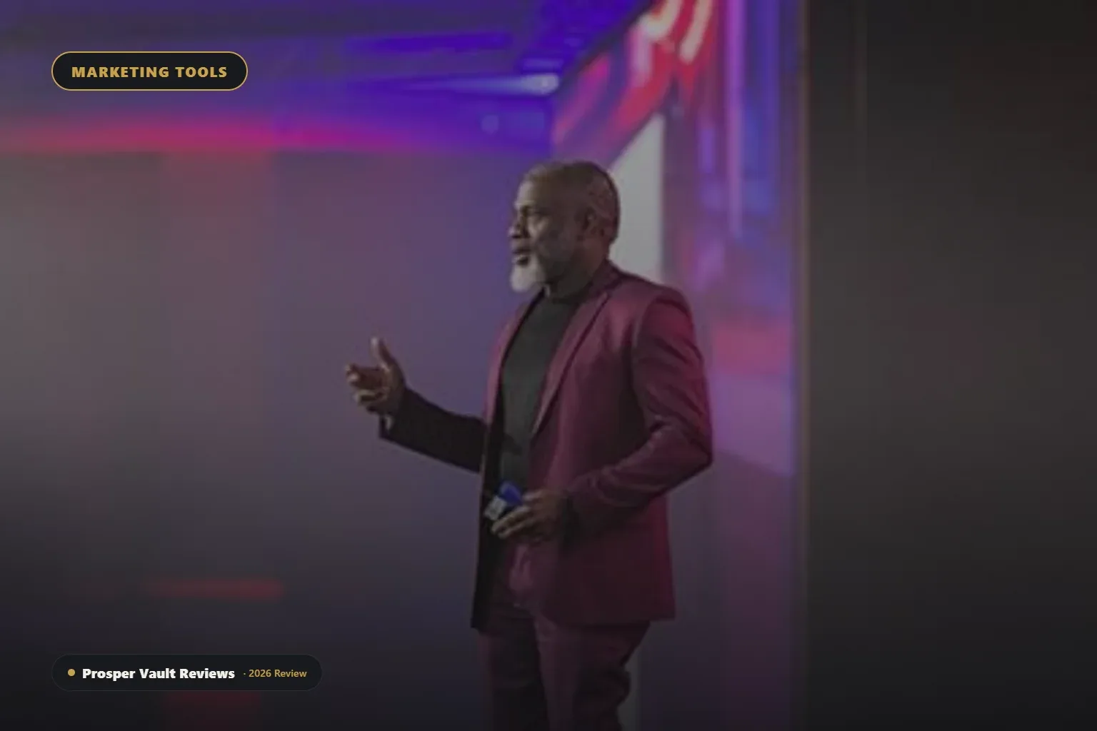 Golden OPS by Myron Golden - Myron Golden on stage presenting his affiliate marketing course