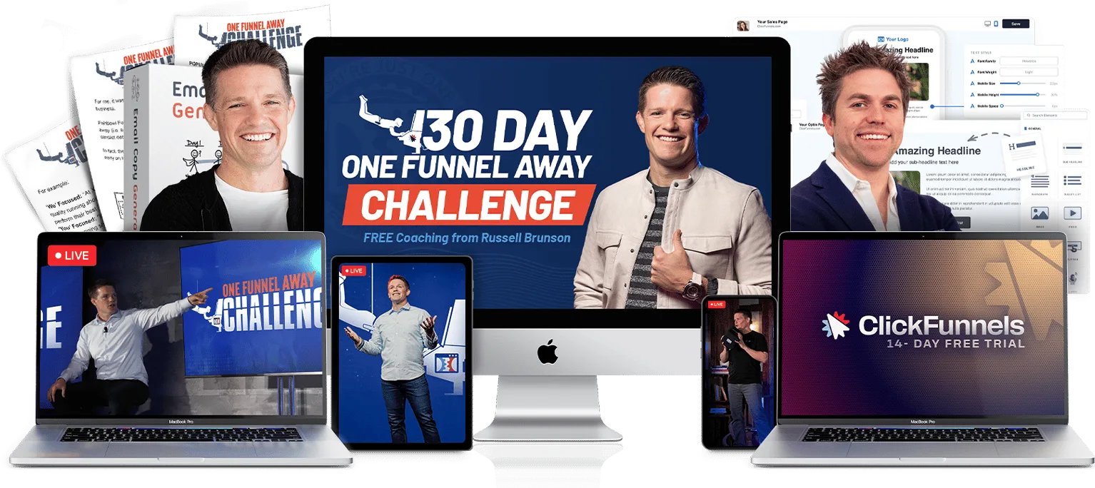 One Funnel Away Challenge review — Russell Brunson and Trey Lewellen 30-day funnel training