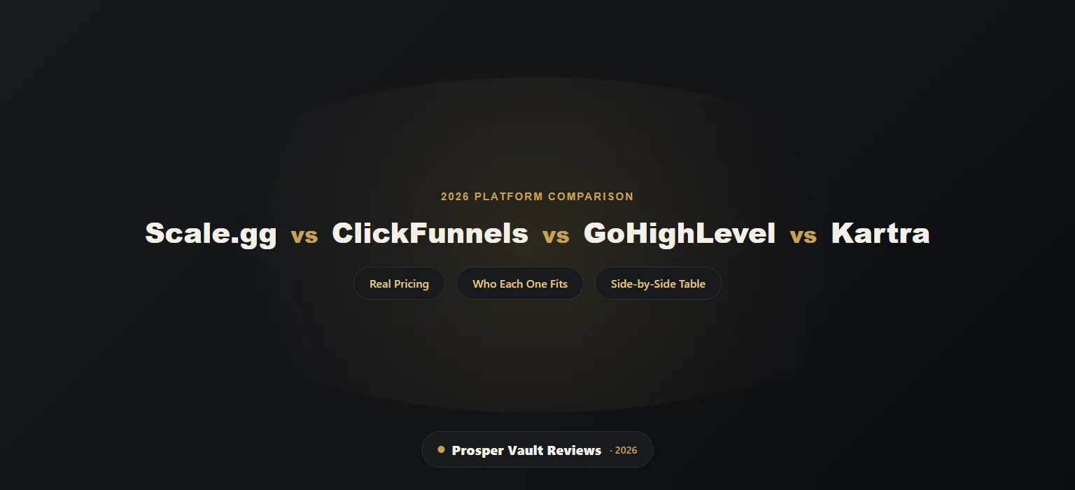 Scale.gg vs ClickFunnels vs GoHighLevel vs Kartra comparison