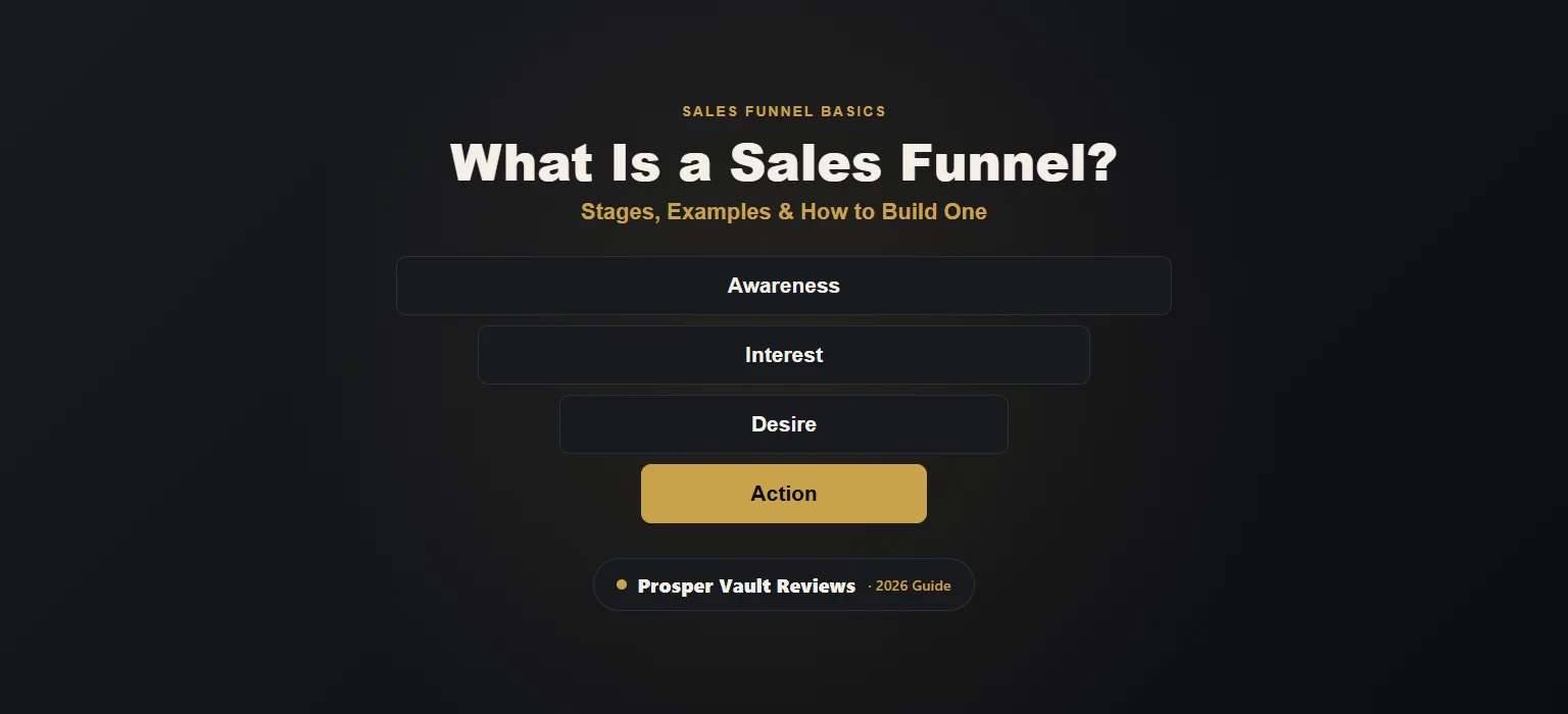 what is a sales funnel: four stages from awareness to action, beginner guide cover